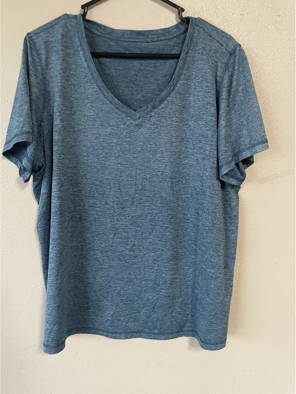 ideology womens top Plus 2x  Blue Short Sleeve Activewear